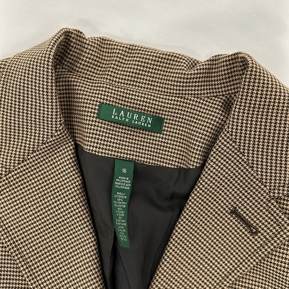 Ralph Lauren Lined Jacket Blazer Coat Top Brown/Camel - Picture 4 of 5